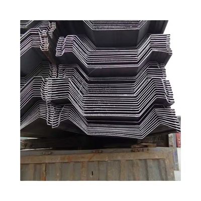 Water Retaining Wall Hot Rolled Galvanized A660 Carbon Steel Sheet Piles Connector Z Type for Flat Sheet Construction