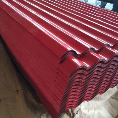 Roof Constrution Materials Zhongyu Metal Building Material BGW 34 Corrugated Prepainted Color Roof Tiles PPGI Galvanized