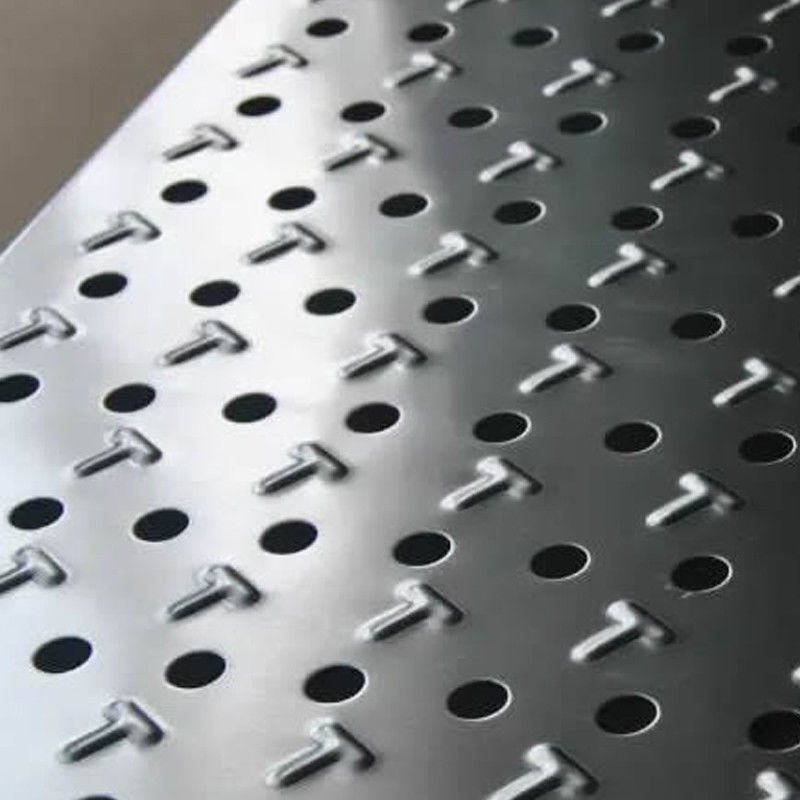 304L 316L 410 Stainless Steel Perforated Punched Metal Plate with Natural Color and Customized Length