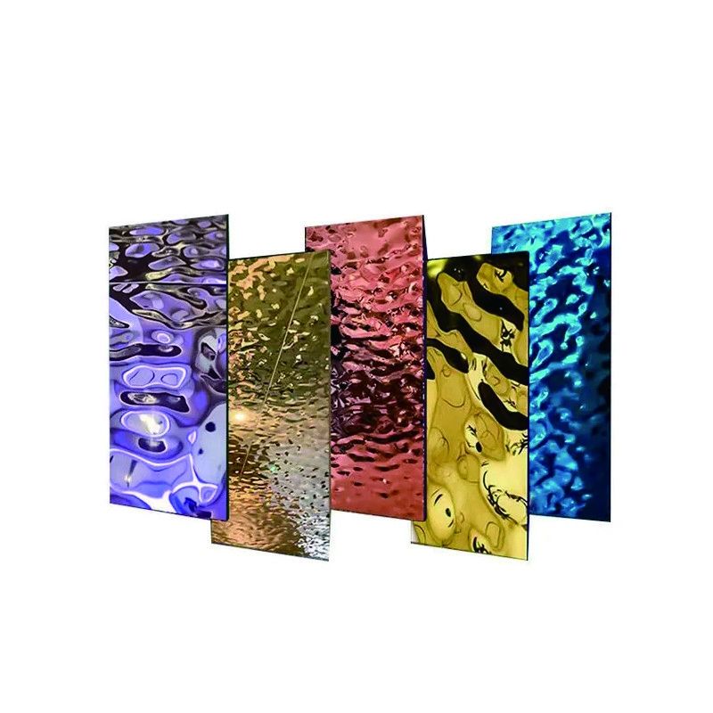 ASTM Standard 300 Series 8K Golden Mirror Hammer Corrugated Stainless Steel Sheet for in Various Industries